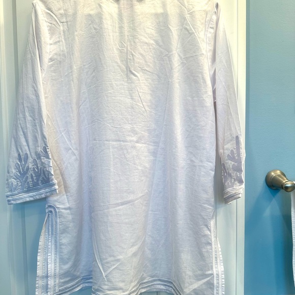 Gretchen Scott Designs White Tunic Embroidered Coverup - NEW - Picture 3 of 5